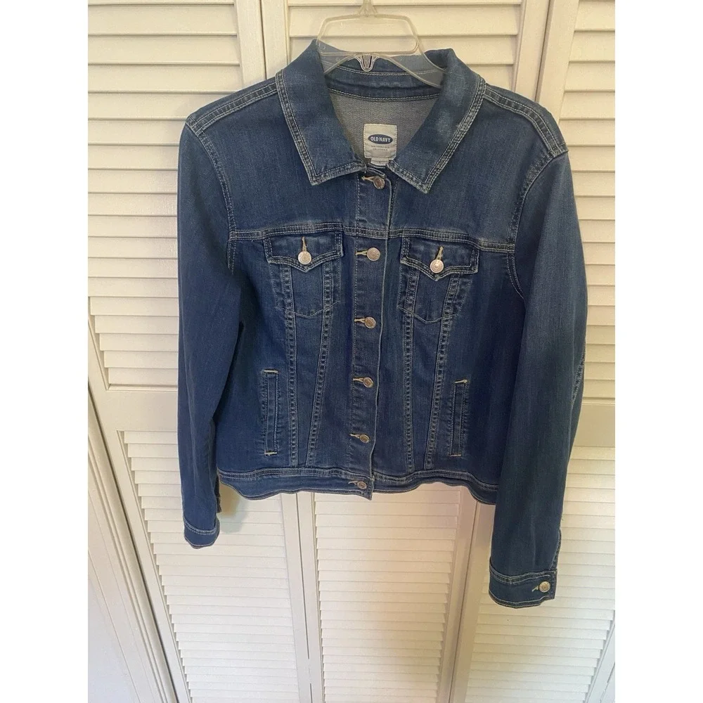 Old Navy Denim Jacket Women's Large - Excellent Condition - Coastal Cowgirl Wash